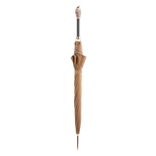 Luxury owl brass handle waterproof canopy handmade Italian men's umbrella canopy