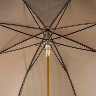 Luxury owl brass handle waterproof canopy handmade Italian men's umbrella detail