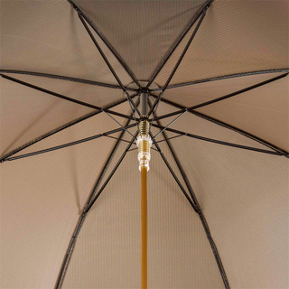 Jack Russell brass handle automatic handmade Italian men's rain umbrella open