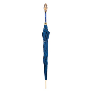 Tutankhamon design enameled brass handle luxury handmade Italian umbrella close-up