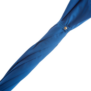 Luxury blue lion handle automatic handmade Italian men's umbrella back view