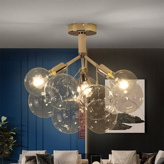 Dining room bubble ceiling lamp glass – modern semi-flush