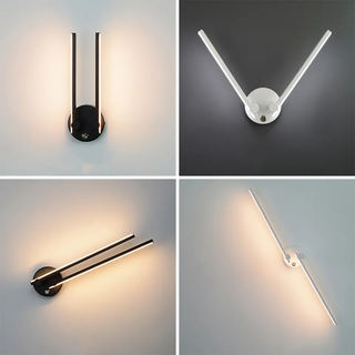Applique murale LED réglable – Éclairage directionnel rotatif à 300°, Luminaire moderne en aluminium