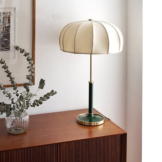 Fabric metal bedside lamp setting — modern E27 wide