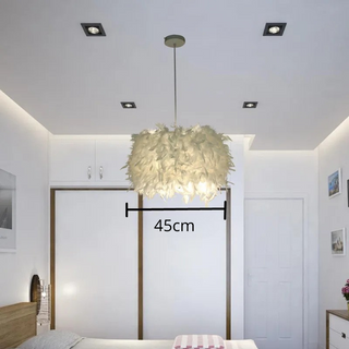 Decorative Pendant Light – Feather Pendant Lamp with Soft Ambient Lighting