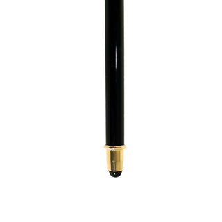Gold plated frog handle Swarovski crystal Italian luxury walking cane handle detail