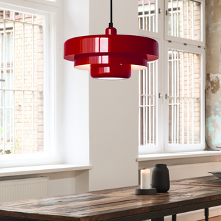 Bauhaus Pendant Light | Rustic Iron Ceiling Light - Mid Century Pendant Lamp