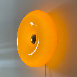 Donut glass wall sconce dimmable LED — modern bedroom lamp