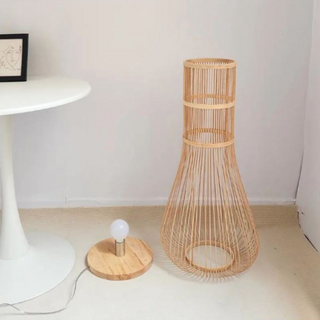 Ecological Floor Lamp – Soft LED Lighting | Natural Bamboo Lamp for Living Room
