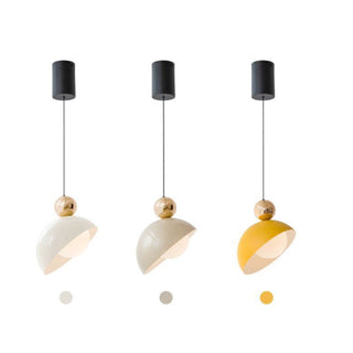 Metal glass pendant top view — eco-friendly LED ceiling fixture