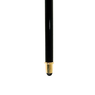 24K gold toucan hand-enamelled brass handle Italian luxury walking cane detail