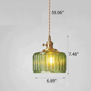 Suspension nordique en verre - Suspension rétro avec abat-jour en verre transparent | Luminaire simple