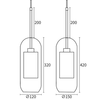 Suspension en verre – Suspension moderne avec longueur réglable et finition dorée