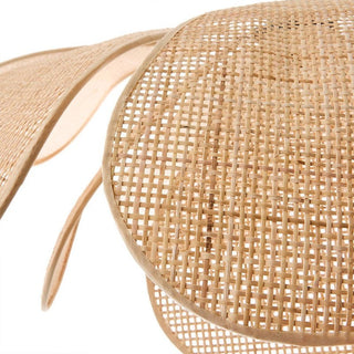 Vintage Rattan Pendant Light – Adjustable Hanging Lamp with Handwoven Petal Shade