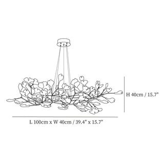 Unique art chandelier — modern metal frame dining ceiling warm