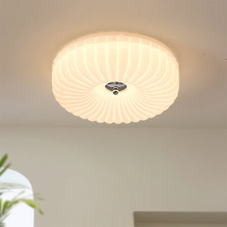 Bauhaus cream glass ceiling light, flush mount LED bulb