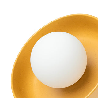 White ceramic modern wall sconce — minimalist living room lamp