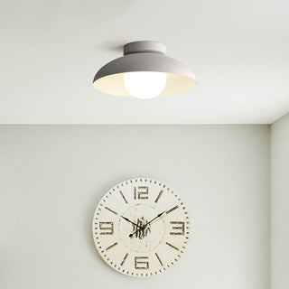 Contemporary metal hallway ceiling lamp, semi-flush fixture