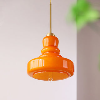 Milk glass gourd pendant styled — modern E27 hanging ceiling lamp