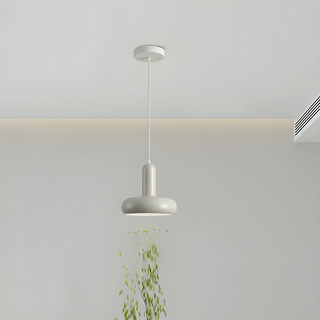 Bauhaus adjustable pendant with matte cream shade