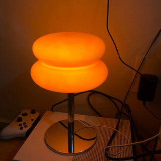 Macaron Stained Glass Lamp – Colorful Table Lamp with Crystal Lampshade