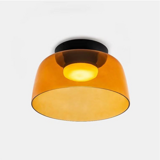 Modern layered glass ceiling light, multi-shade living room
