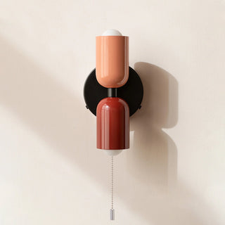 Adjustable modern two light double head wall sconce ambient