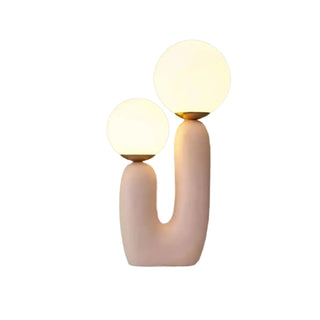 TSILO Sculptural U-Shape Double Globe Table Lamp – Artistic Elegant Design