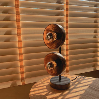 Antique two spheres lamp — decorative finish ambient glow