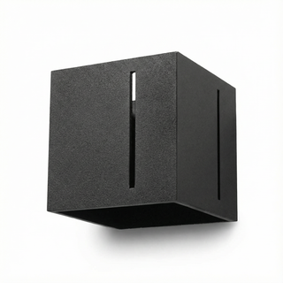 Modern Black Wall Light – Perforated Metal Sconce | LED Compatible Ambient Lighting