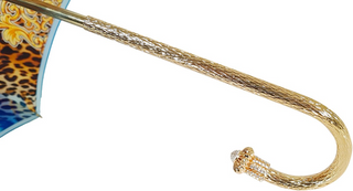 Italian leopard umbrella – Swarovski handle detail