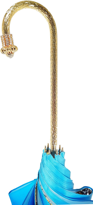 Luxury leopard umbrella – Swarovski side profile