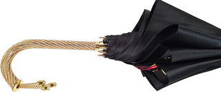 Exclusive luxury double canopy umbrella Swarovski jeweled UV