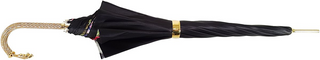 Elegant luxury double canopy umbrella Swarovski floral UV
