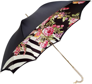 Women's double canopy umbrella Swarovski jeweled UV side
