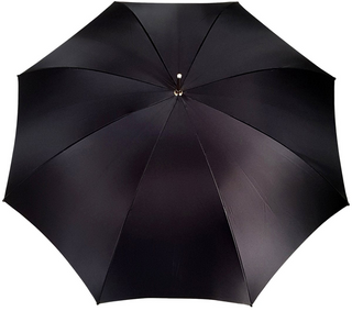 Handmade horses print double cloth umbrella gold handle open