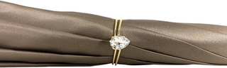 Women's ivory satin luxury umbrella Swarovski handle top