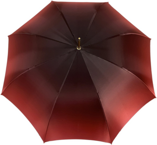Italian burgundy umbrella – gold handle detail