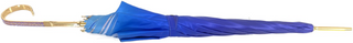 Women's luxury umbrella blue roses pattern golden handle detail