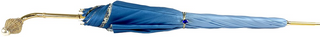 Elegant light blue floral umbrella Swarovski automatic handle