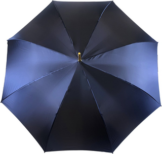 Italian blue umbrella – crystal handle canopy view