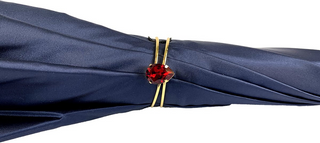 Women's luxury blue umbrella – Swarovski canopy detail