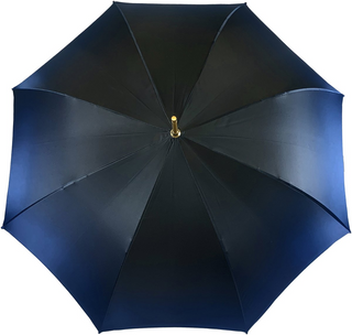 Blue double canopy umbrella – automatic opening view