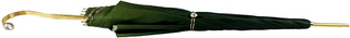 Italian luxury umbrella – green floral double canopy open