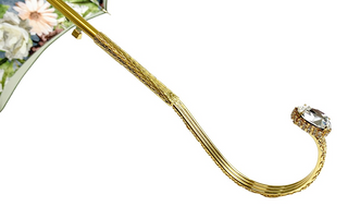 Italian floral umbrella – double canopy detail view