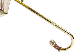 Italian cream luxury umbrella – Swarovski handle detail