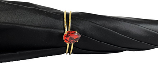Women's black satin giraffe umbrella gold handle top view