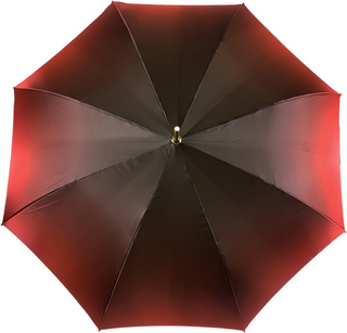 Women's luxury flowered umbrella pearl handle top view