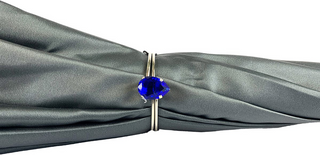 Women's grey ombre luxury umbrella Swarovski handle top view