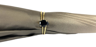 Luxury women's umbrella – gold handle side view